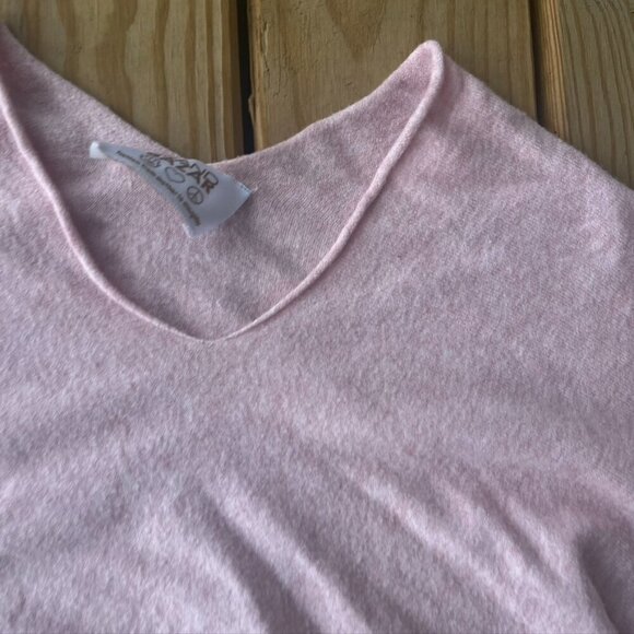 ** Brand Bazaar pink vneck high lo Sweater soft oversized - Picture 5 of 9